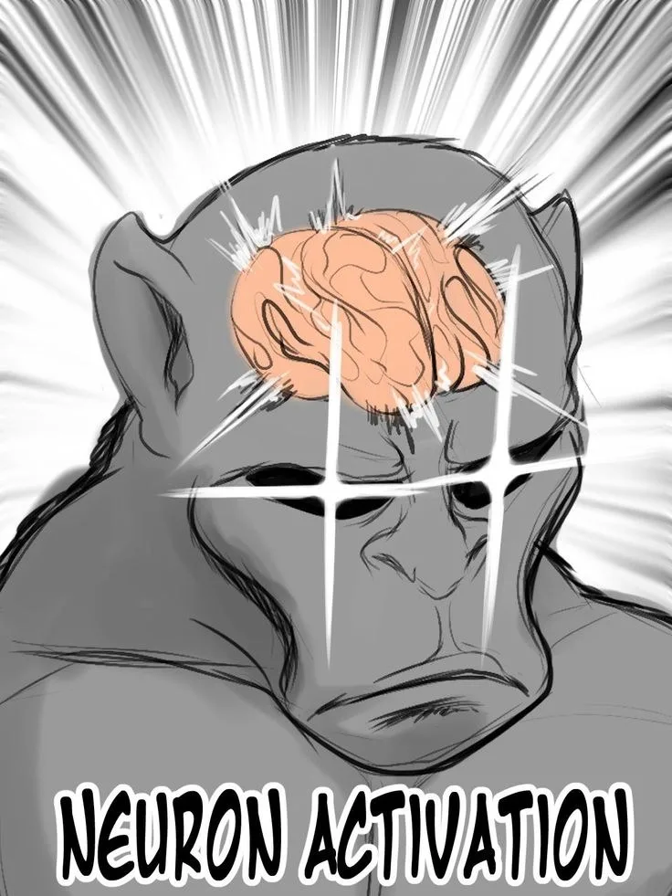 neuron activation meme monkey