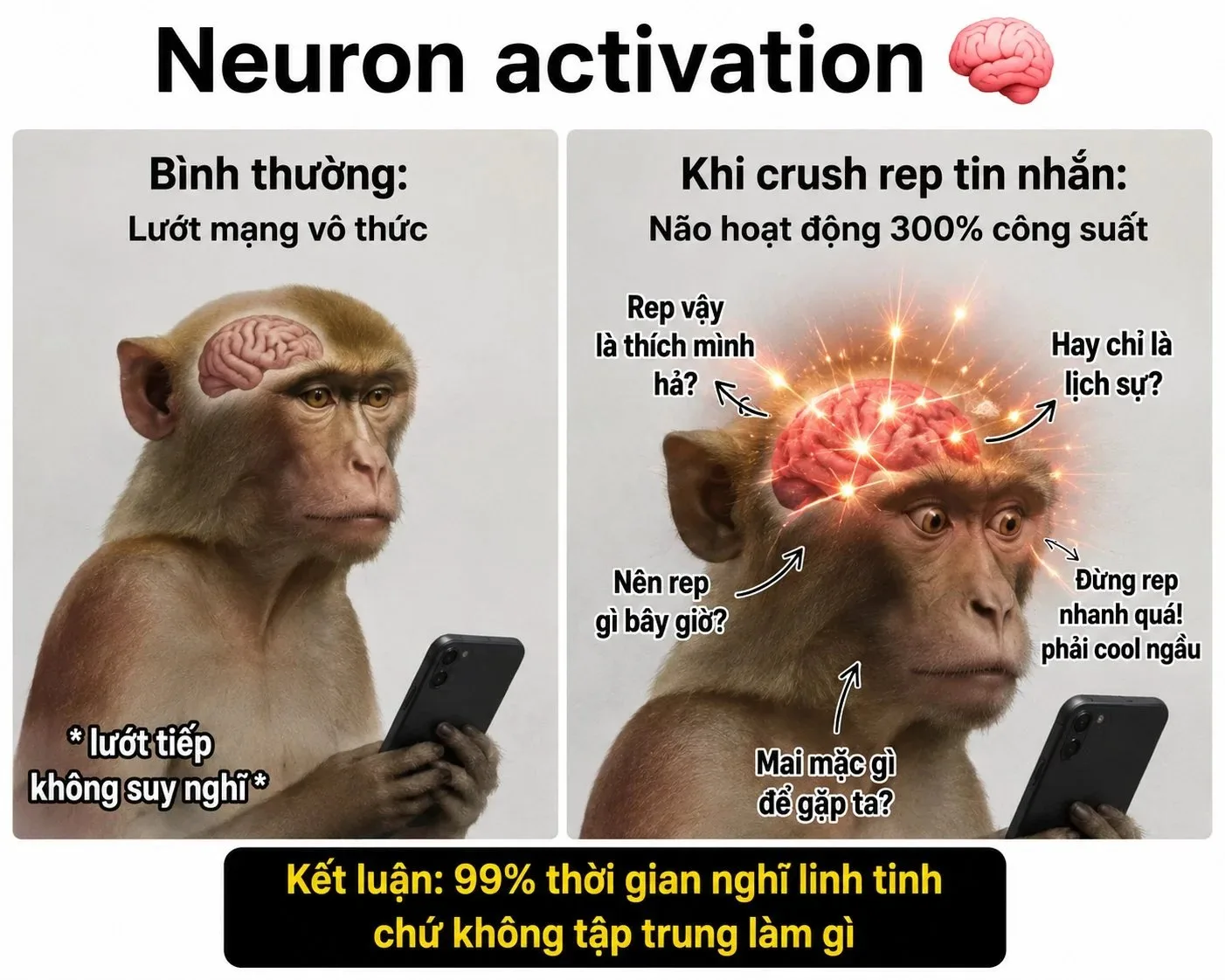 neuron activation meme monkey