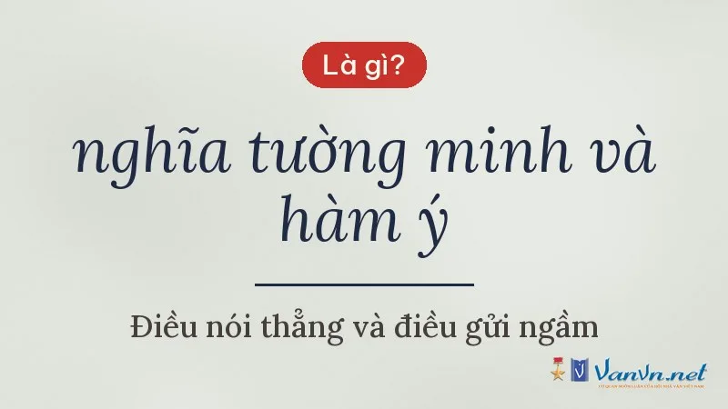 nghĩa tường minh và hàm ý là gì