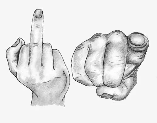 ảnh ngón giữa vô tri