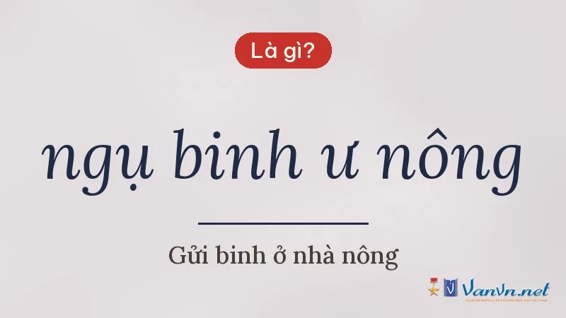 ngụ binh ư nông là gì