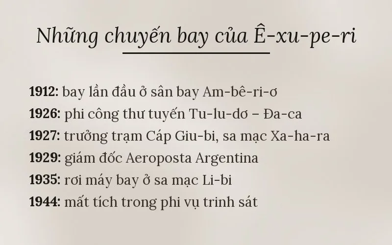 Những chuyến bay của Ê-xu-pe-ri