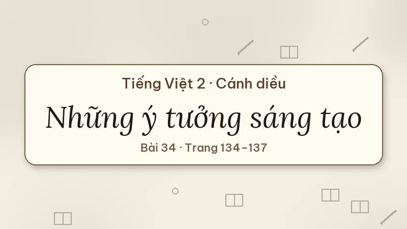 những ý tưởng sáng tạo lớp 2 cánh diều