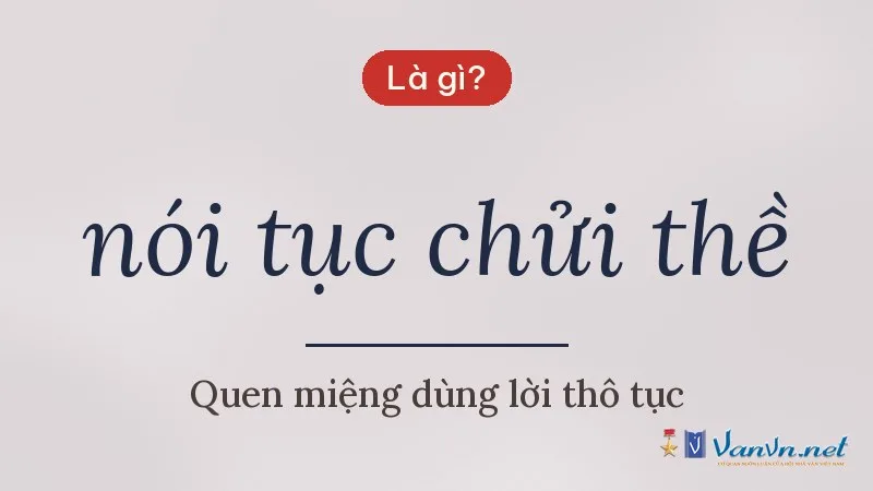 nói tục chửi thề là gì