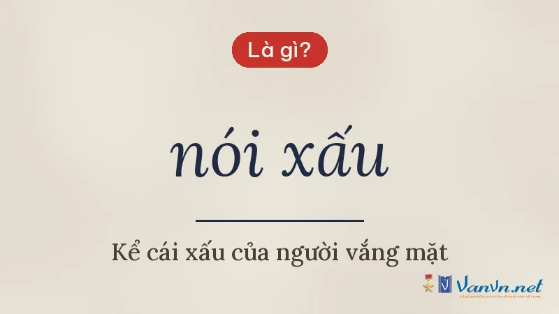 nói xấu là gì