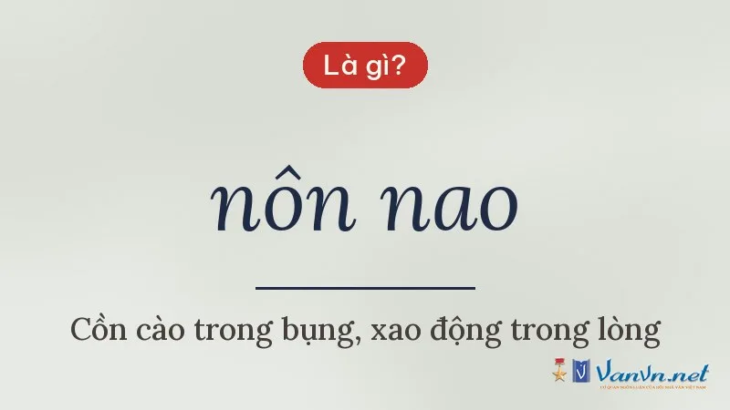 nôn nao là gì