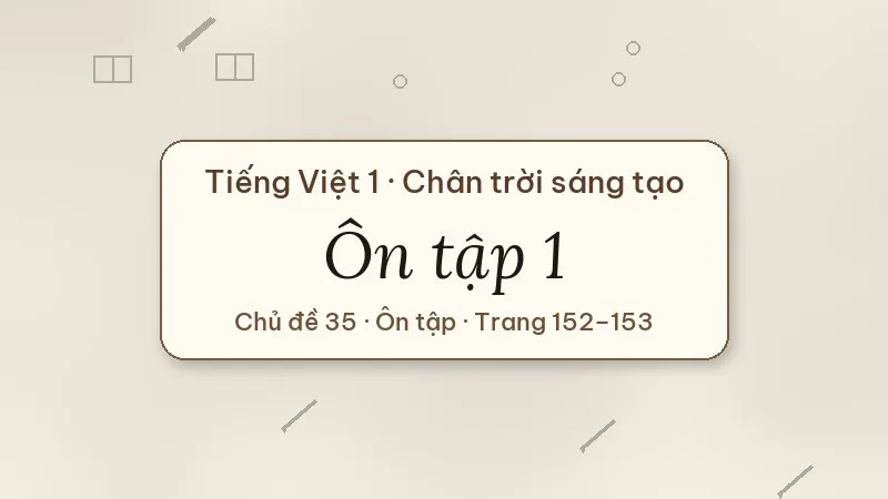ôn tập 1 chủ đề 35 tiếng việt lớp 1 chân trời sáng tạo
