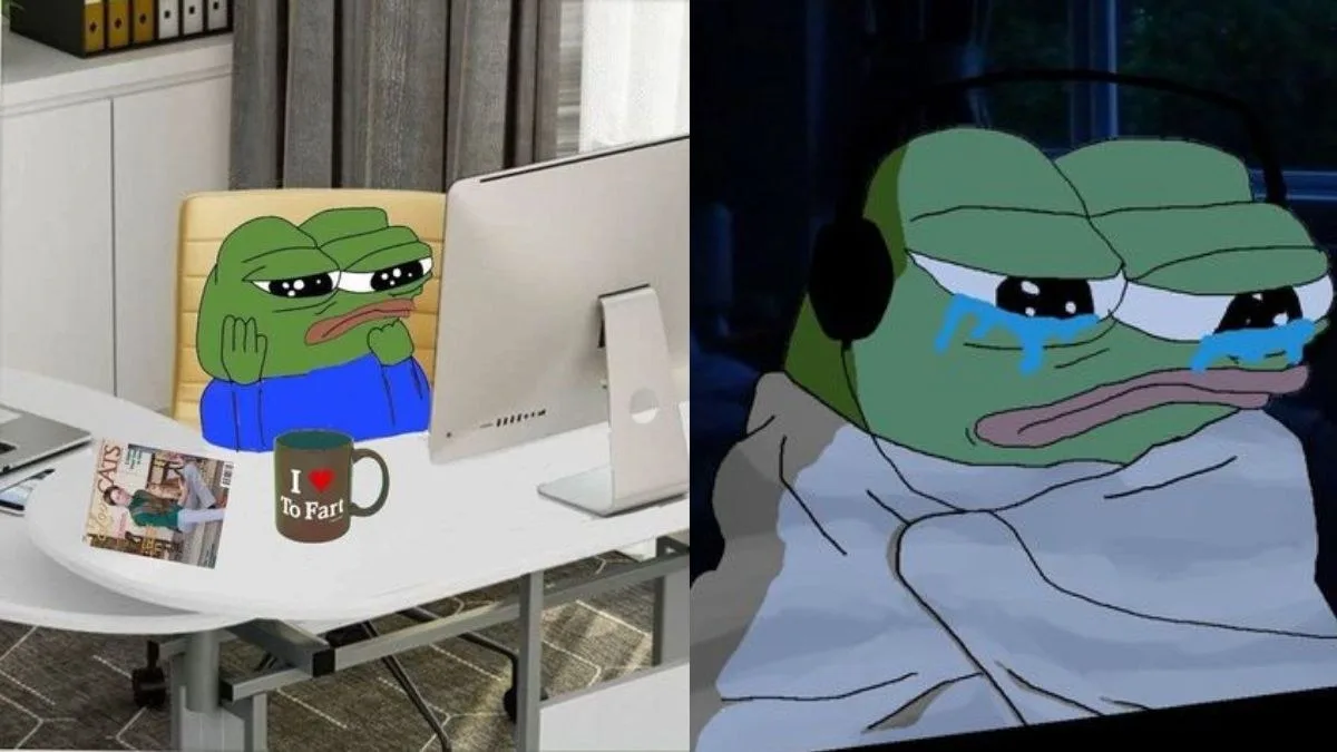 meme ếch xanh khóc