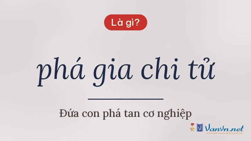 phá gia chi tử là gì