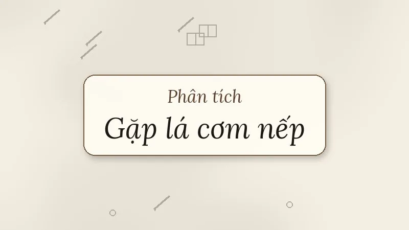 phân tích bài thơ gặp lá cơm nếp