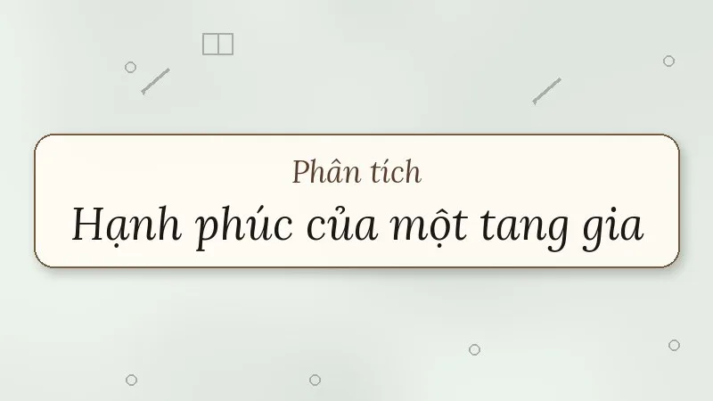 phân tích hạnh phúc của một tang gia