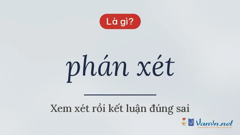 phán xét là gì