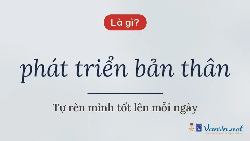 phát triển bản thân là gì