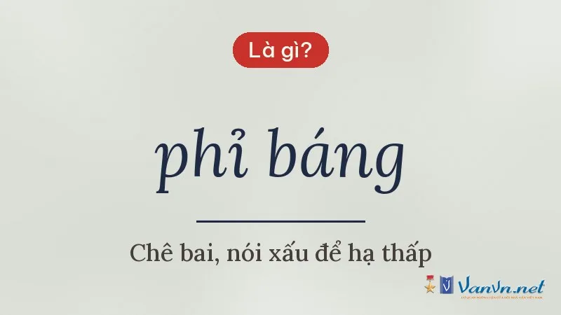 phỉ báng là gì