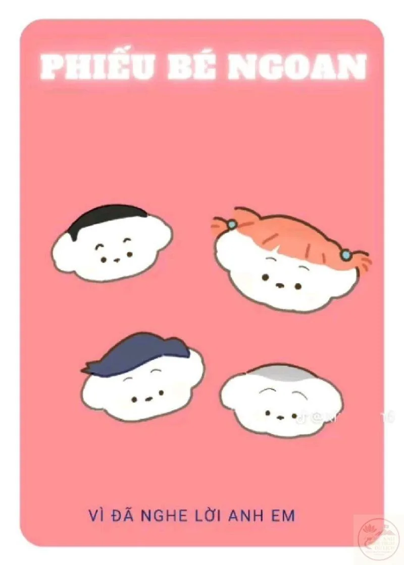 ảnh phiếu bé ngoan