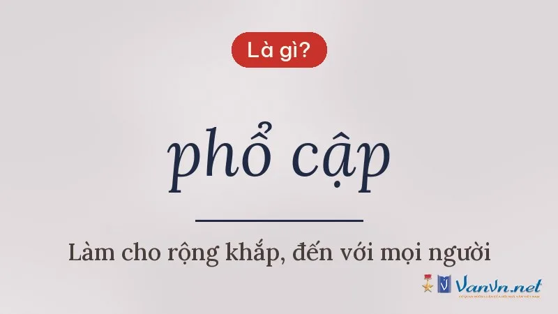 phổ cập là gì