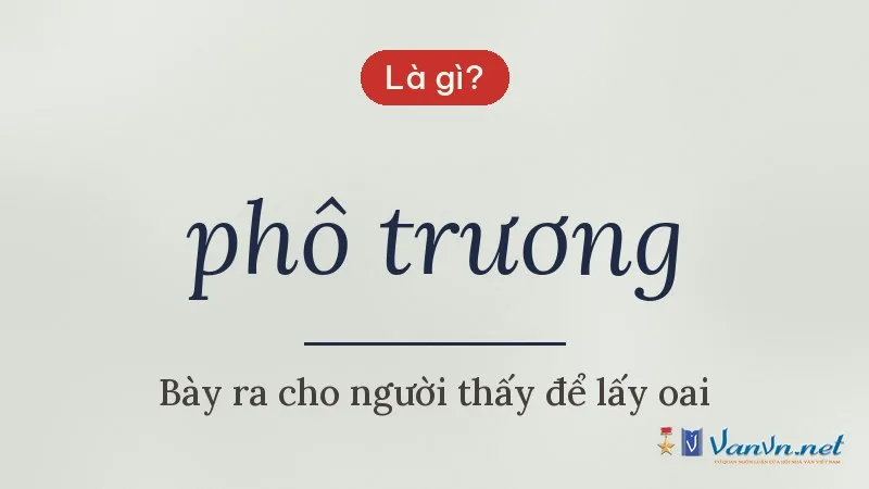 phô trương là gì