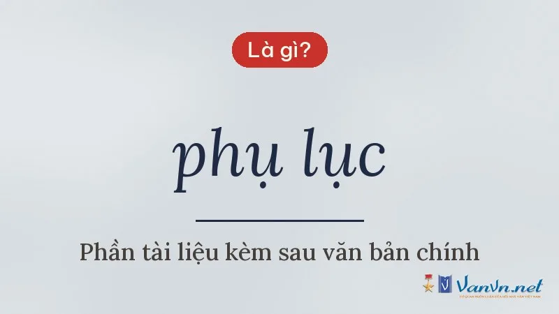 phụ lục là gì