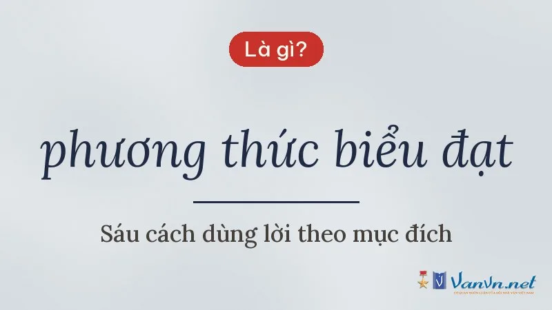 phương thức biểu đạt là gì