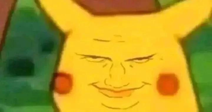 pikachu meme face