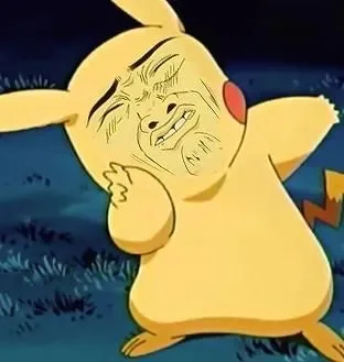 pikachu meme face
