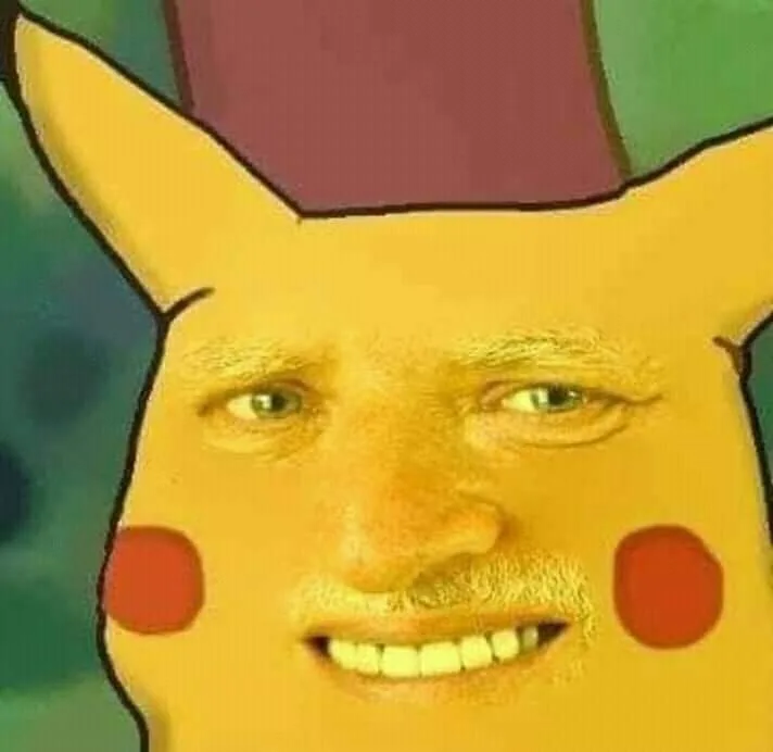 pikachu meme face
