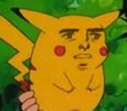 pikachu meme face