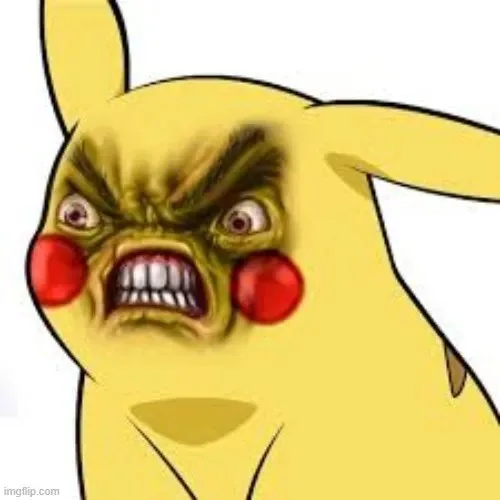pikachu meme face