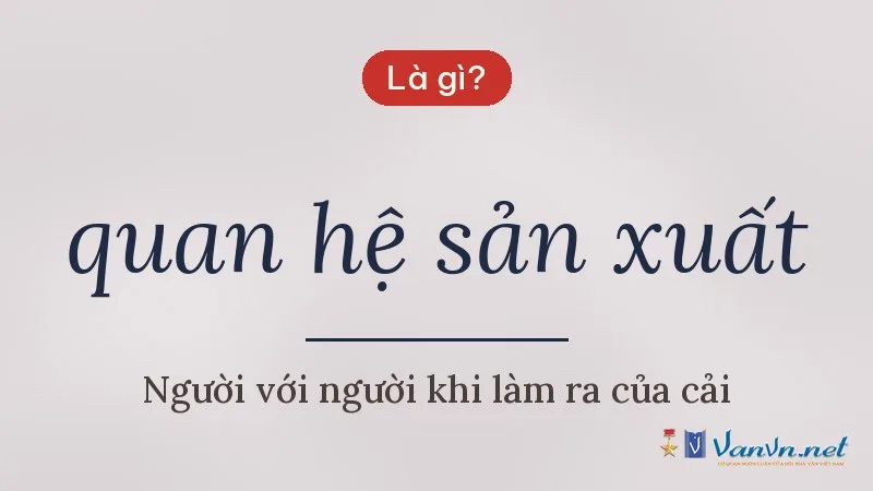 quan hệ sản xuất là gì