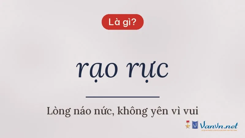 rạo rực là gì