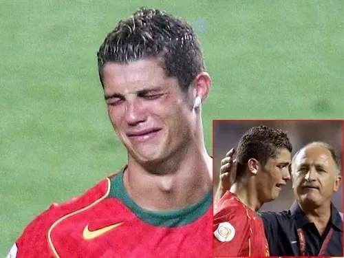 ảnh chế ronaldo khóc