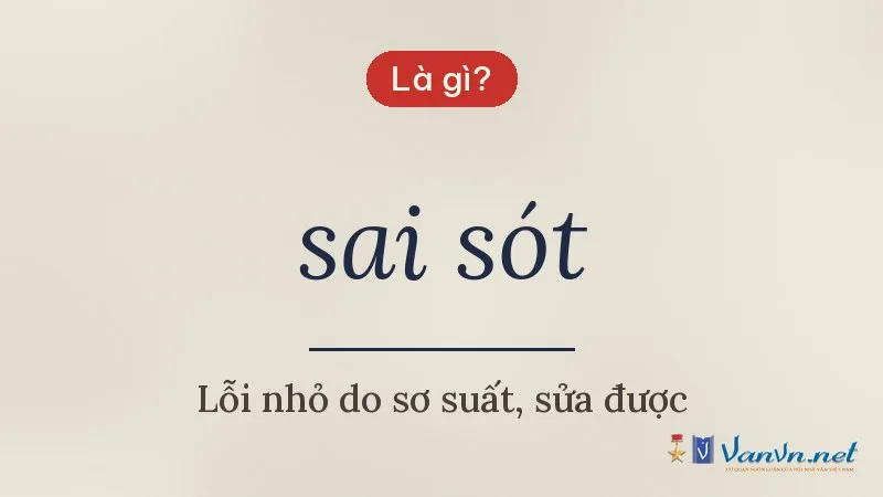 sai sót là gì