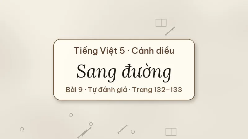 sang đường lớp 5 cánh diều