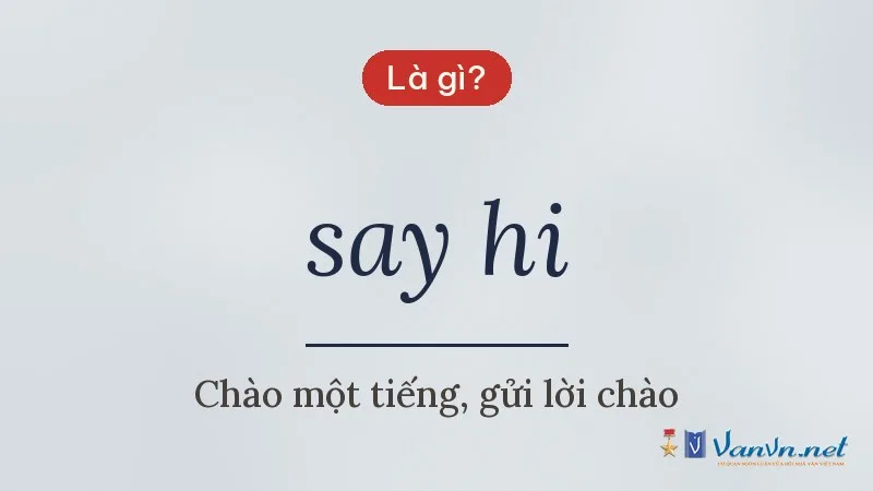 say hi là gì