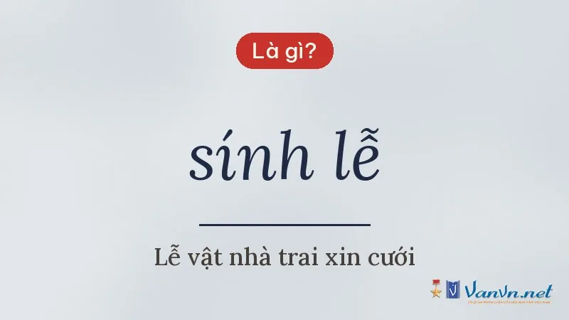 sính lễ là gì