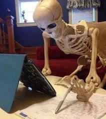 skeleton waiting meme