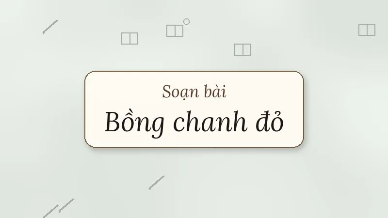 soạn bài bồng chanh đỏ kết nối tri thức