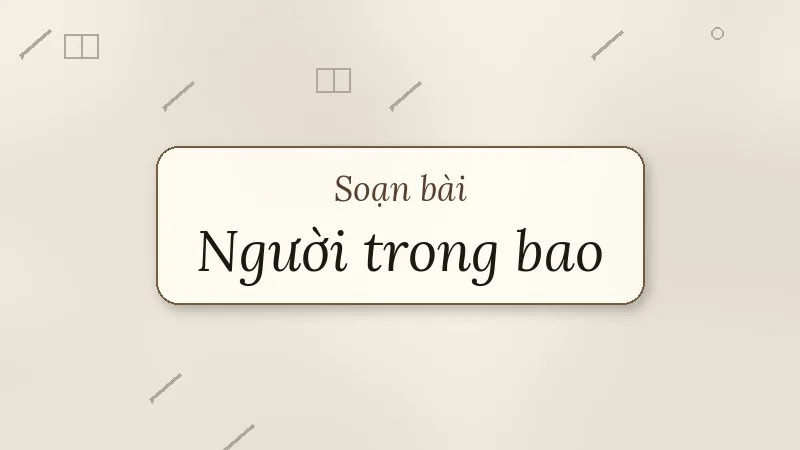 soạn bài người trong bao