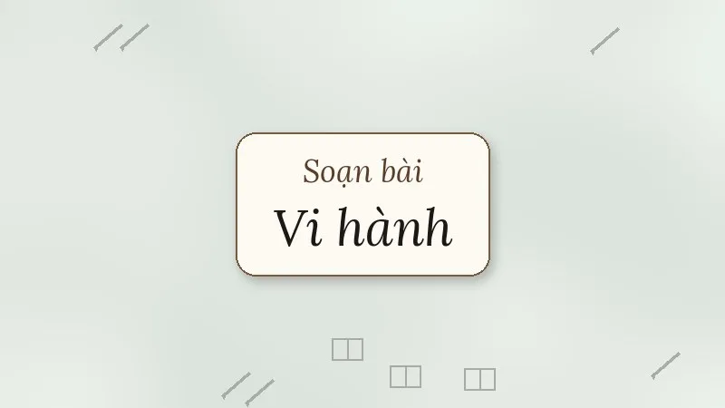 soạn bài vi hành