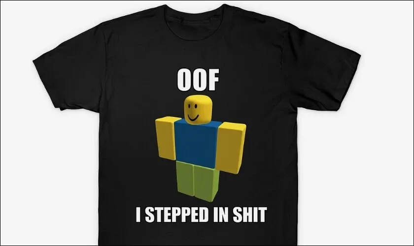 t-shirt roblox meme chữ