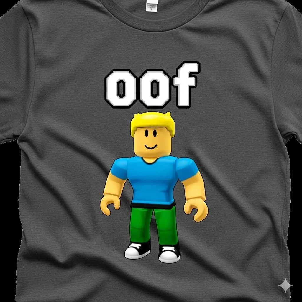 t-shirt roblox meme chữ