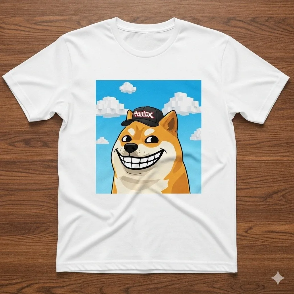 t-shirt roblox meme dog
