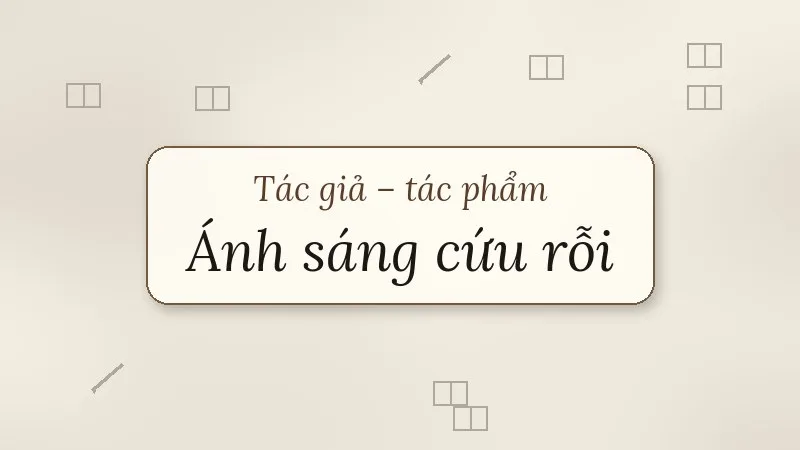 ánh sáng cứu rỗi bảo ninh