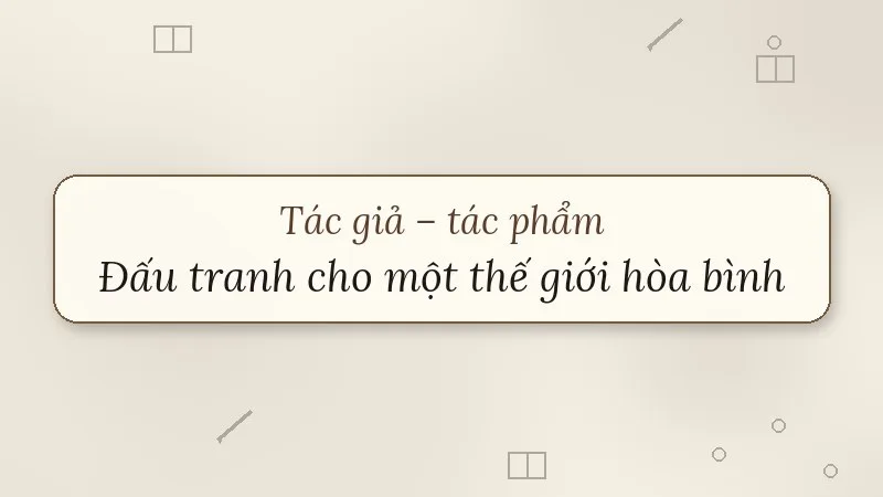 đấu tranh cho một thế giới hòa bình mác-két