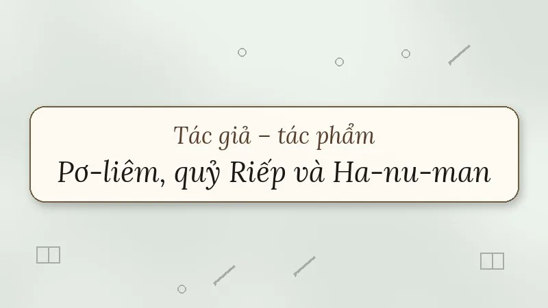 pơ-liêm quỷ riếp và ha-nu-man