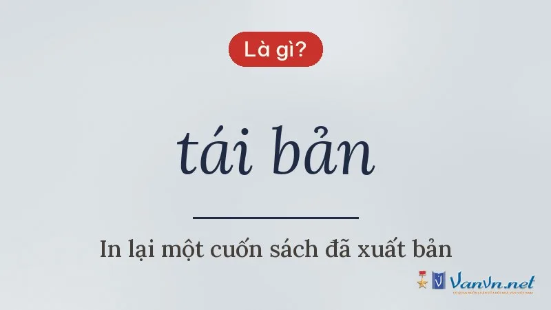 tái bản là gì