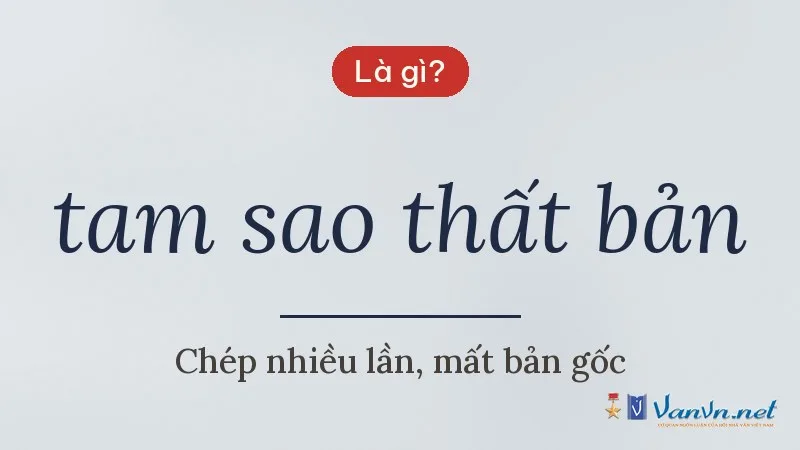 tam sao thất bản là gì