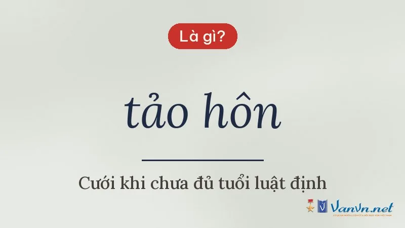 tảo hôn là gì
