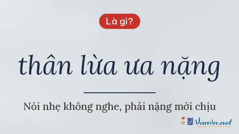 thân lừa ưa nặng là gì