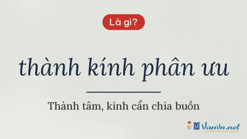 thành kính phân ưu là gì